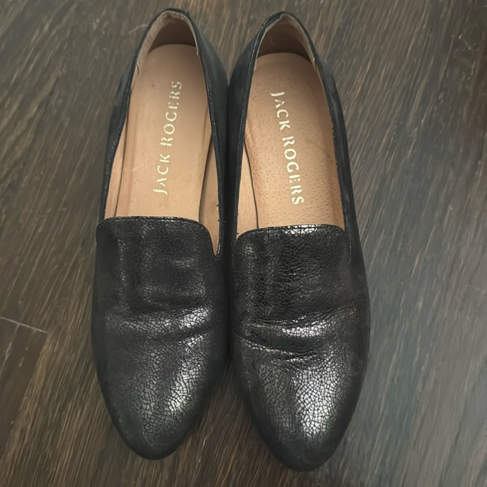 Jack Rogers metallic loafer
